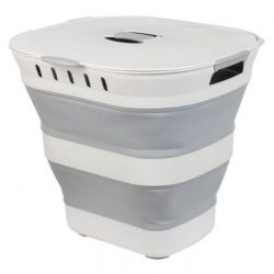 POP UP LAUNDRY HAMPER - GREY/WHITE
