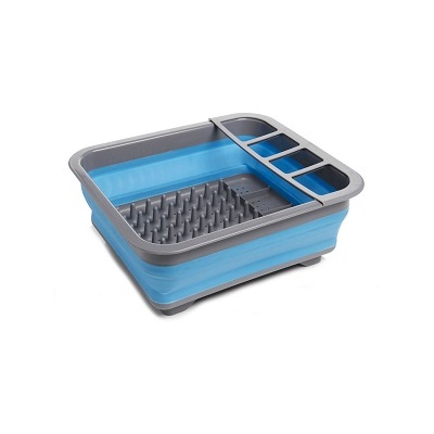 COLLAPSIBLE DISH DRAINER BLUE
