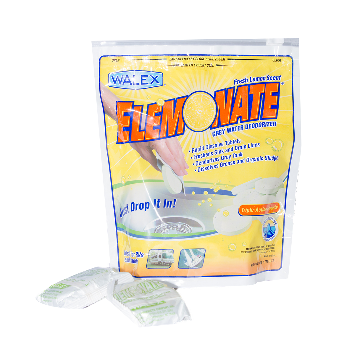 ELEMONATE GREY WATER DEODORIZER PKT