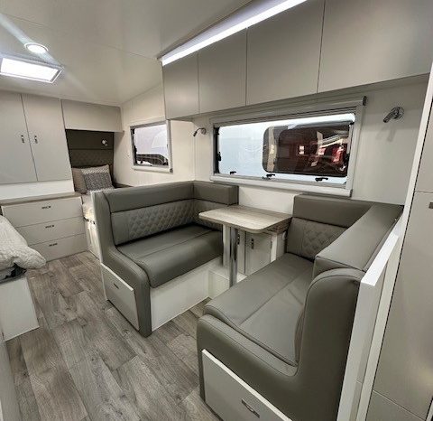 2026 Essential Caravans A-Class 19’6″ Design 196RD Cafe- Single Beds full