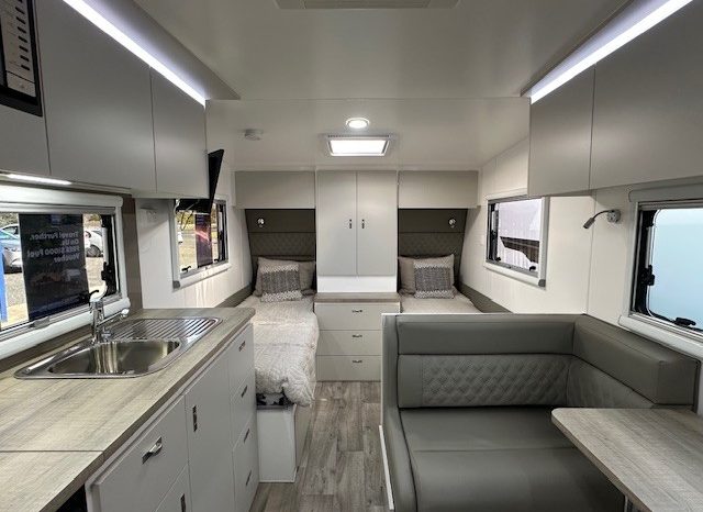 2026 Essential Caravans A-Class 19’6″ Design 196RD Cafe- Single Beds full