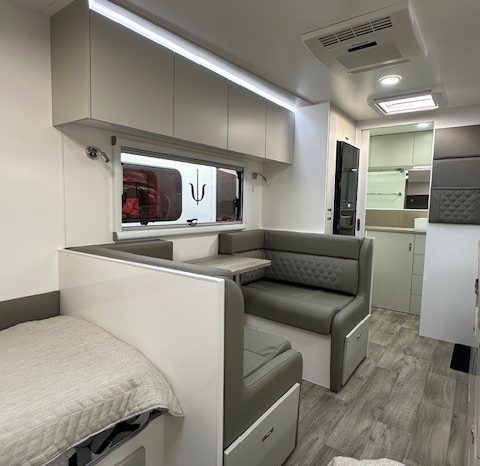 2026 Essential Caravans A-Class 19’6″ Design 196RD Cafe- Single Beds full